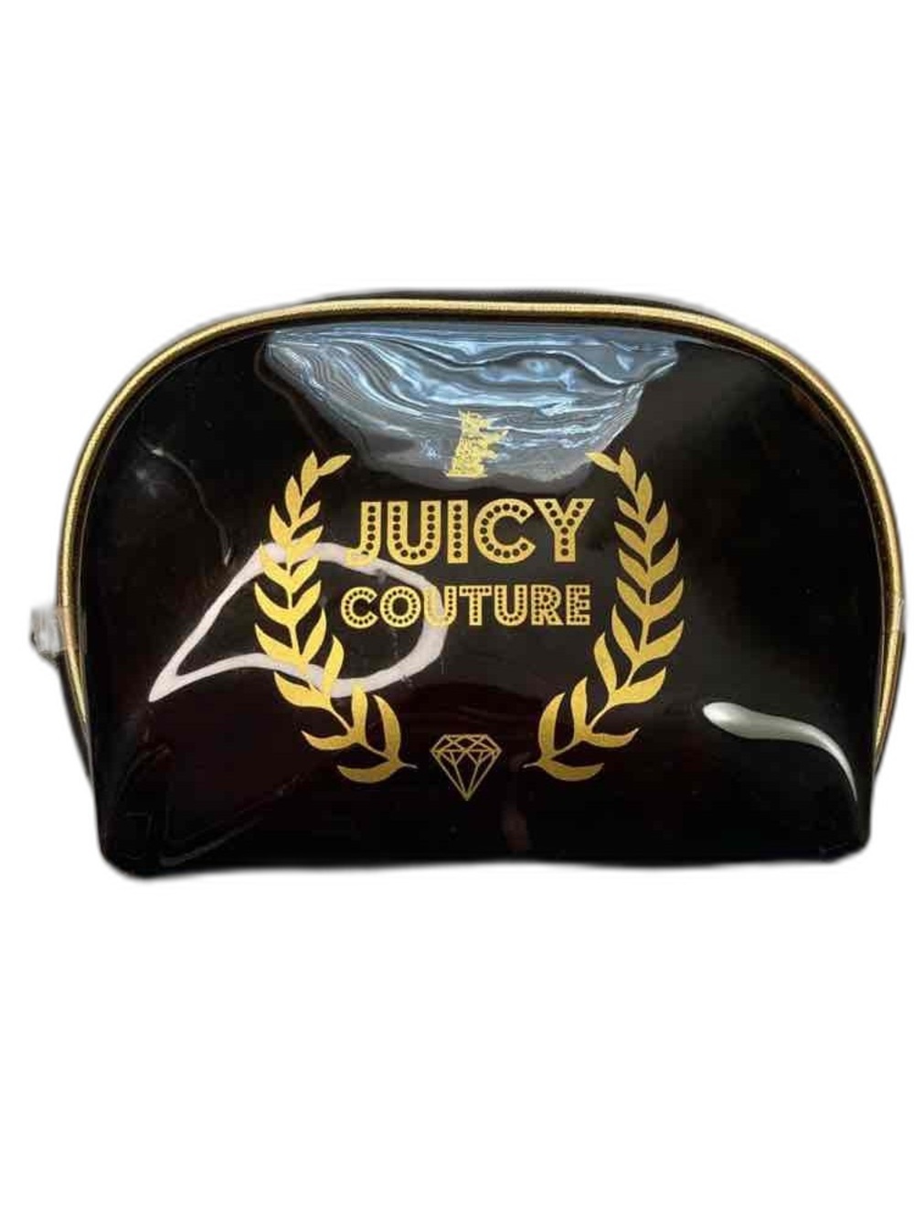 Juicy Couture Black Vinyl Cosmetic Case EXCELLENT CONDITION